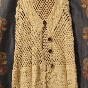 Maurices Tan Knit Cardigan Vest
